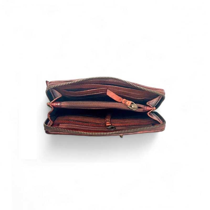 Preview: ZIP WALLET BURNED COGNAC